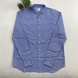 Mazzarelli Green Stone Collection Striped Long Sleeve Dress Shirt (Blue/White)